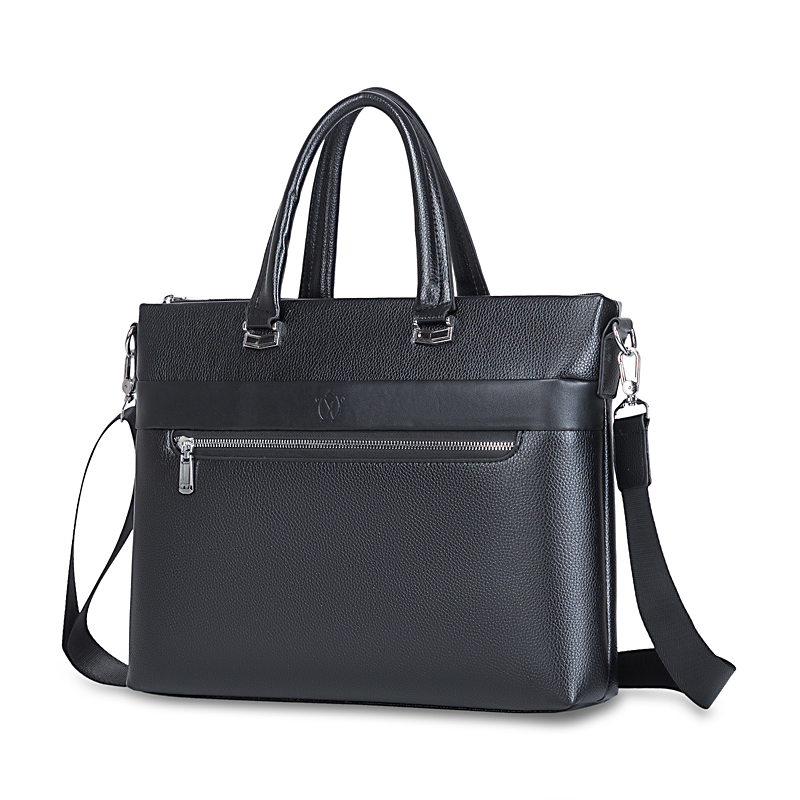 万浬马-男式休闲商务公文包手提包横款电脑包