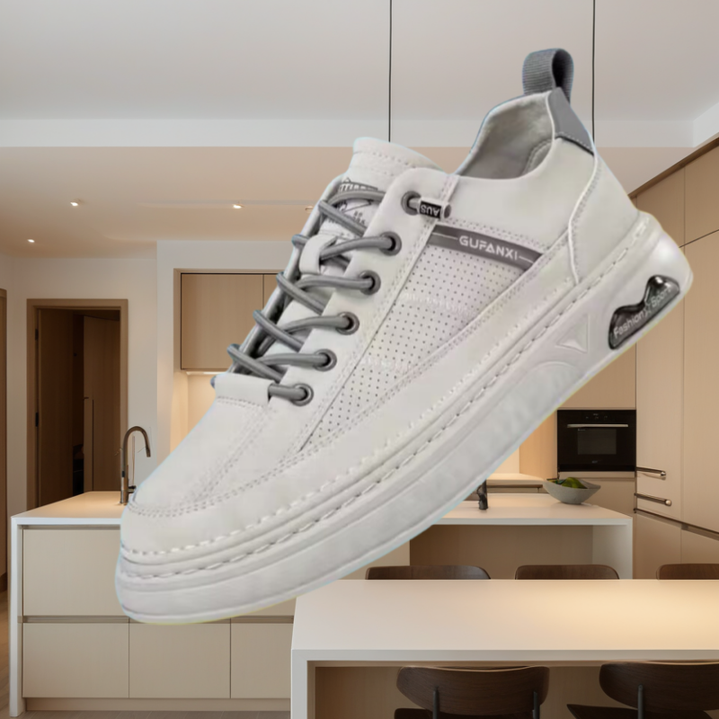 万浬马-2024新款男式潮流百搭透气休闲鞋 小白鞋