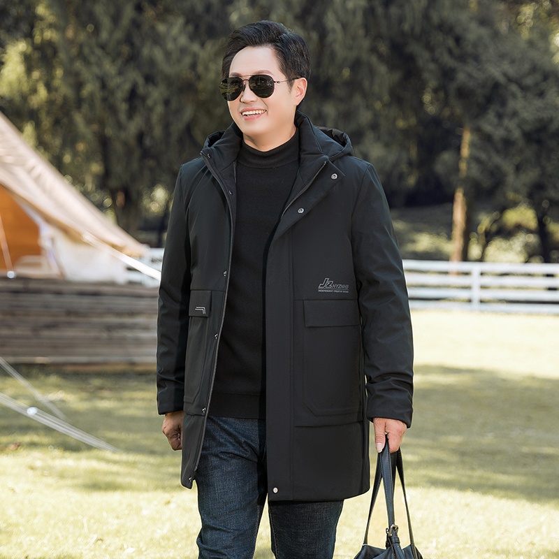 泰禾-男士中长款高档加绒棉服