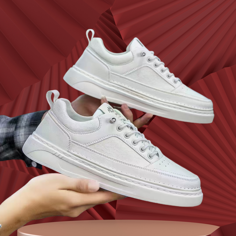 万浬马-2024新款男式百搭透气鞋潮鞋  小白鞋